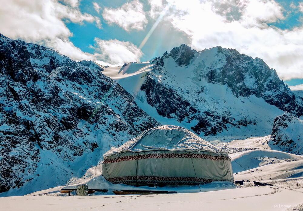 Backcountry Skiing & Yurt Stay at Shymbulak